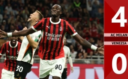 Kết quả bàn thắng AC Milan vs Venezia: 4-0 (Vòng 4 Serie A 2024/25)