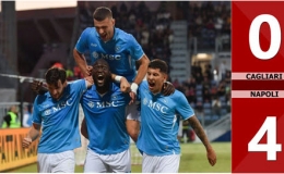 Kết quả bàn thắng Cagliari vs Napoli: 0-4 (Vòng 4 Serie A 2024/25)