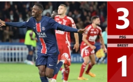 Kết quả bàn thắng PSG vs Brest: 3-1 (Vòng 4 Ligue 1 mùa giải 2024/25)