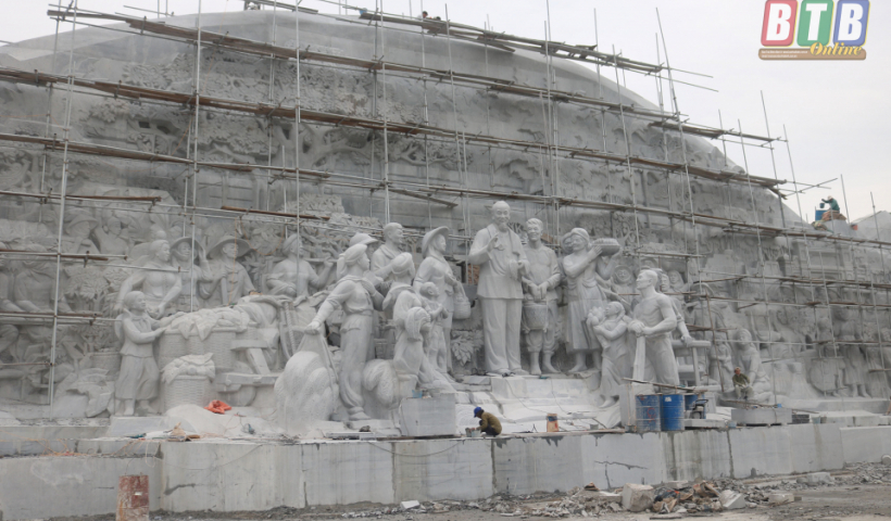 Công trình Tượng đài Bác Hồ với nông dân Việt Nam đang bước vào giai đoạn hoàn thành