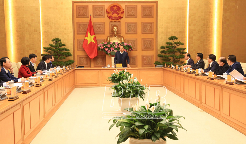 Thủ tướng Chính phủ làm việc với Đoàn công tác của tỉnh Thái Bình 