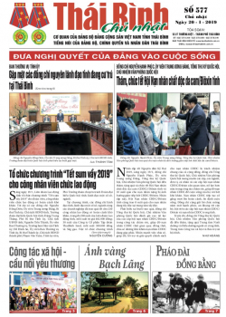 Số 577- Chủ nhật ngày 20 tháng 01 năm 2019
