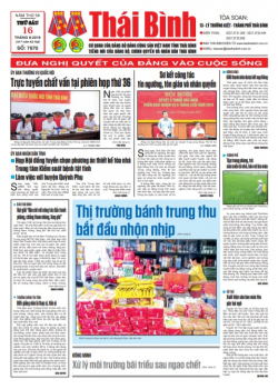 Số 7670 - Thứ 6 ngày 16/8/2019