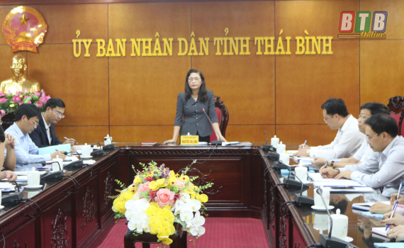 Ủy ban nhân dân tỉnh họp nghe báo cáo về việc đặt tên đường, tên phố tại Hưng Hà