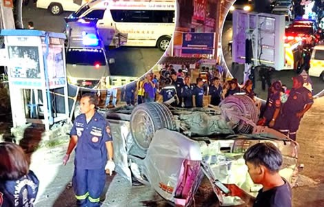 Tai nạn giao thông nghiêm trọng tại Thái Lan, 13 người thiệt mạng - Ảnh 1.