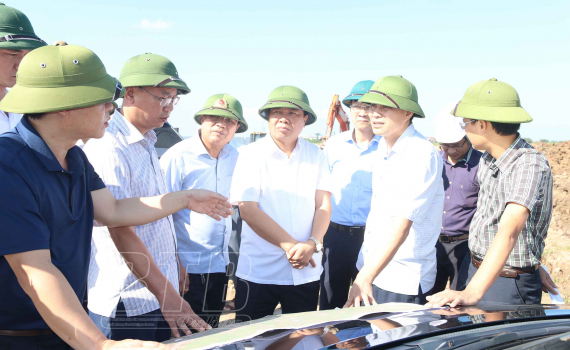 Inspecting some connected traffic projects in Thai Binh Economic Zone