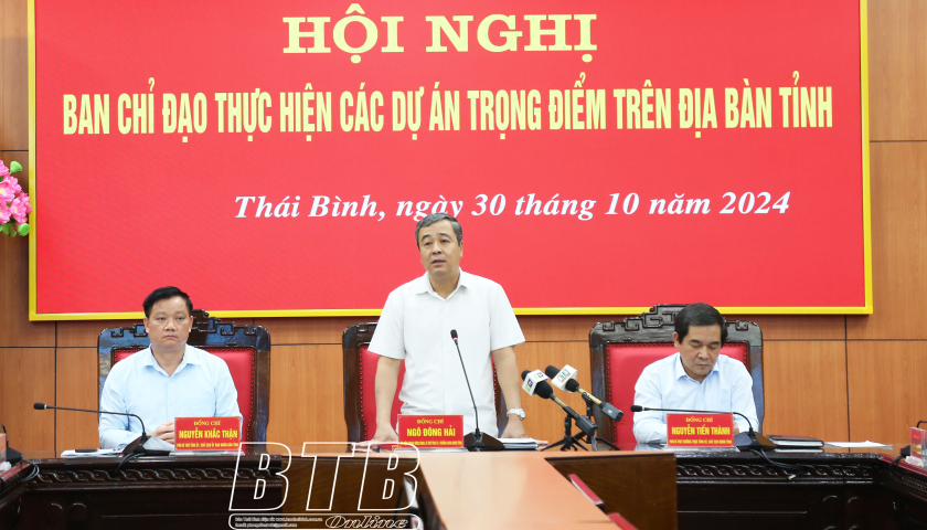 Hội nghị Ban Chỉ đạo thực hiện các dự án trọng điểm của tỉnh