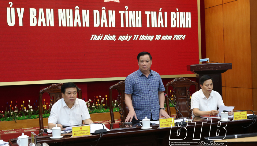 UBND tỉnh: Nghe báo cáo tiến độ, kết quả tham mưu ban hành các văn bản quy định chi tiết thi hành một số luật