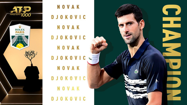 Thắng dễ Shapovalov, Djokovic lên ngôi vô địch Paris Masters 2019 - Ảnh 3.