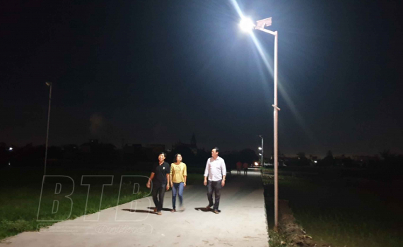  Quỳnh Phụ: Lắp đặt được 28.515m hệ thống đèn điện “Thắp sáng đường quê”