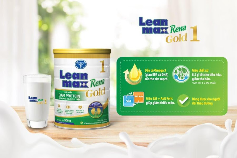 Sữa Leanmax Rena Gold 1 – Dinh dưỡng phù hợp cho người suy giảm chức năng thận