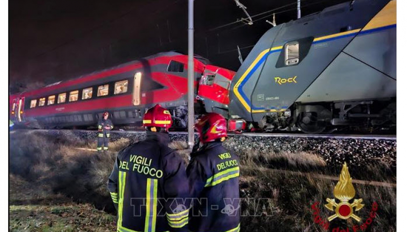Nhiều người bị thương trong vụ va chạm giữa hai tàu hỏa tại Italy