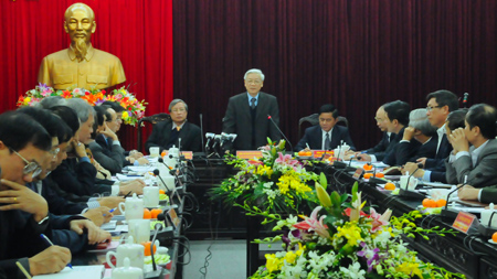 Đồng chí Nguyễn Phú Trọng, Tổng Bí thư Ban Chấp hành Trung ương Đảng Cộng sản Việt Nam thăm và làm việc tại Thái Bình