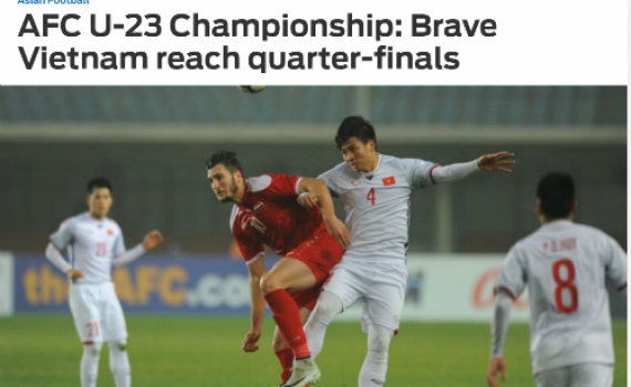 Báo chí châu lục khen Việt Nam 'quả cảm' ở giải U23 châu Á