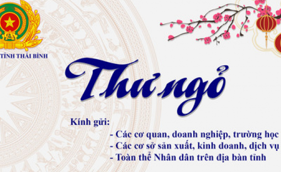 Thư ngỏ của Công an tỉnh Thái Bình