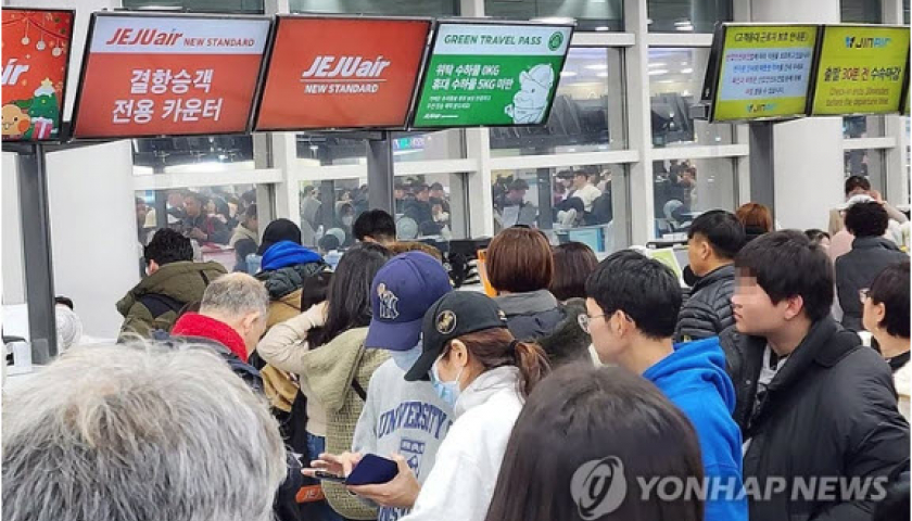 Hàng trăm chuyến bay tại Hàn Quốc bị hủy do giá lạnh