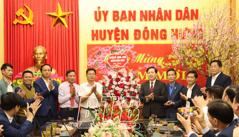  Lãnh đạo huyện Đông Hưng: Thăm, động viên các doanh nghiệp nhân dịp đầu xuân Giáp Thìn 2024