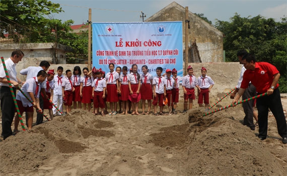 Khởi công xây dựng 6 công trình vệ sinh trường học tại Quỳnh Phụ