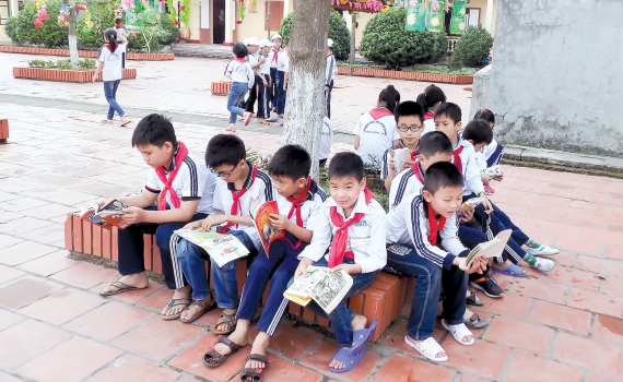 Trường Tiểu học Cảnh Hóa Xây dựng thư viện ngoài trời cho học sinh  Tin  Quảng Bình