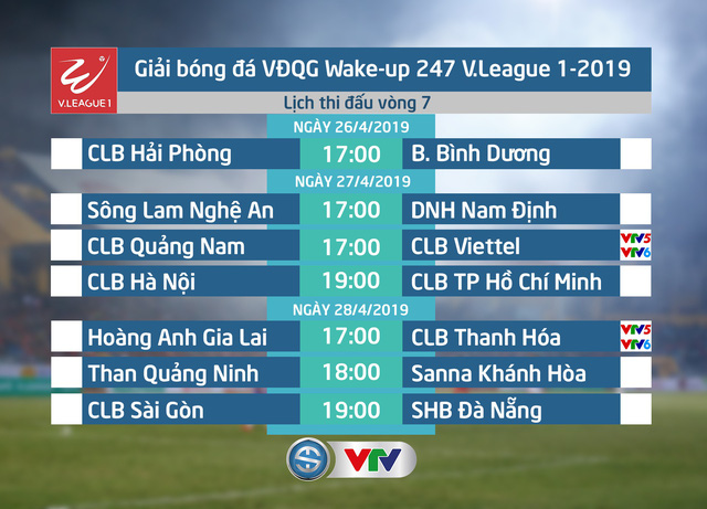 Lịch thi đấu vòng 7 Wake-up 247 V.League 1-2019: CLB Quảng Nam - CLB Viettel, Hoàng Anh Gia Lai - CLB Thanh Hóa - Ảnh 1.
