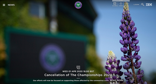 Giải quần vợt Wimbledon 2020 chính thức bị hủy - Ảnh 1.