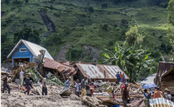 Lở đất ở miền Đông Congo sau mưa lớn khiến 10 người thiệt mạng