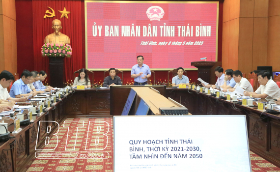 UBND tỉnh họp nghe báo cáo tiến độ lập Quy hoạch tỉnh Thái Bình