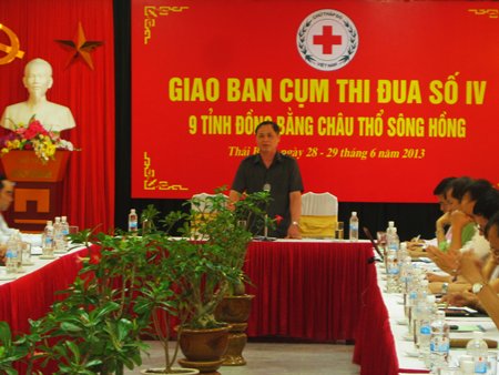 Giao ban cụm thi đua Hội Chữ thập đỏ các tỉnh, thành phố Đồng bằng sông Hồng