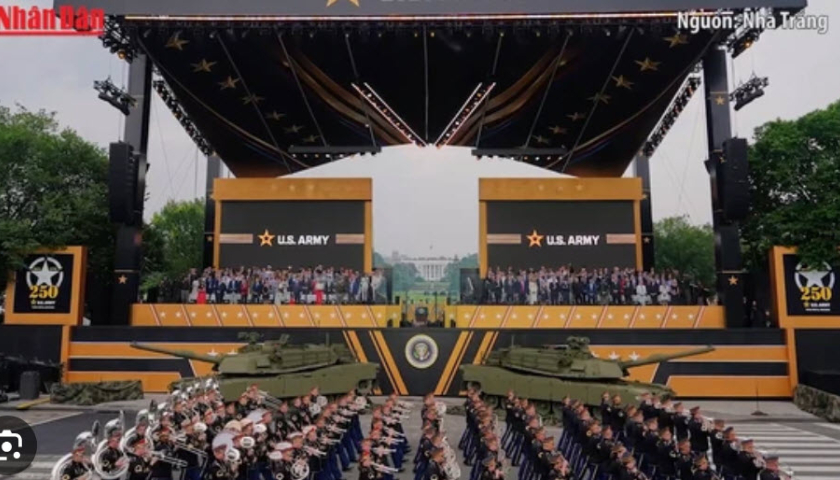 Lục quân Mỹ duyệt binh lớn nhất hơn 30 năm tại Washington