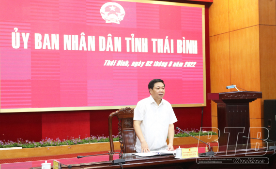  UBND tỉnh họp nghe báo cáo tiến độ giải phóng mặt bằng và tái định cư một số dự án trên địa bàn thành phố Thái Bình   